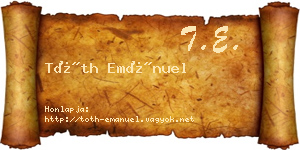 Tóth Emánuel névjegykártya